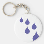 blue water drops icon key chain