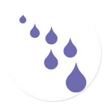 blue water drops icon sticker