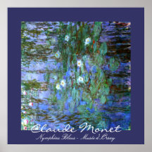 Blue Water-Lillies: Claude Monet Poster