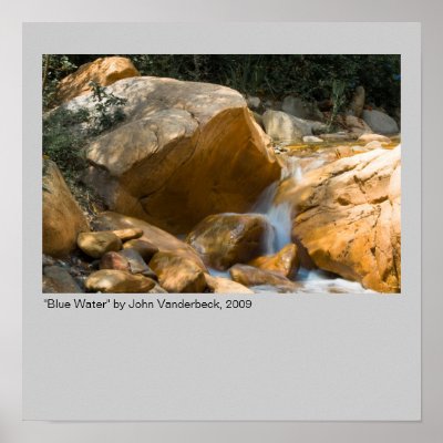 Blue Water Print by JohnVanderbeck