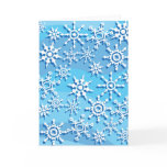 Blue Wave Snowflakes Greeting Cards