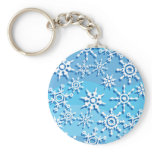 Blue Wave Snowflakes Key Chains