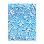 Blue Wave Snowflakes Post Cards