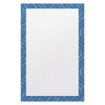blue waves border stationery