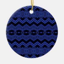 Blue Waves Christmas Tree Ornament