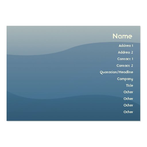 Blue Waves - Chubby Business Cards