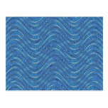 blue waves patter post cards