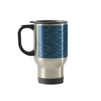 blue waves pattern coffee mug