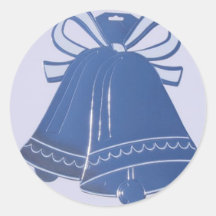 Blue Wedding Bells Envelope Stickers