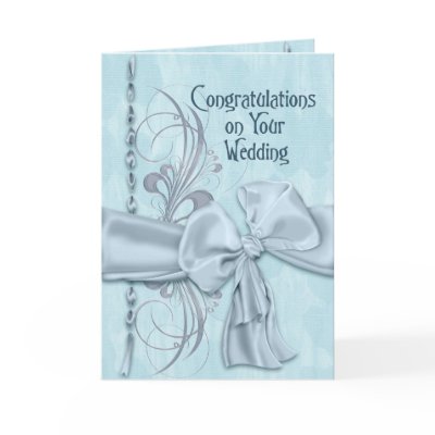 Blue Wedding Greeting Card by RainbowCards