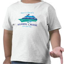 Blue Wedding Cruise T-shirt Favours