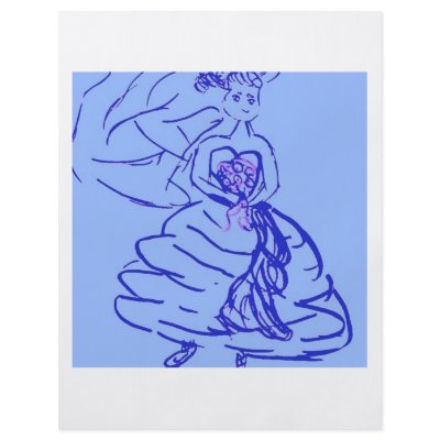 Blue Wedding Gown Bride Custom Flyer by JunipersWedding