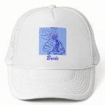 Blue Wedding Gown Bride Hats