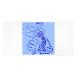 Blue Wedding Gown Bride photo cards