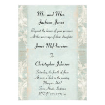 Blue Wedding Invitation