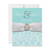 Blue Wedding Invitations 4.25" x 5.5"