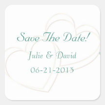 Blue Wedding Save The Date Stickers
