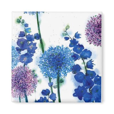 Blue Weeds Fridge Magnet by doodles_daddles