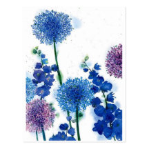 Blue Weeds Post Cards