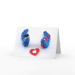Blue Werm Couple Love Greeting Cards