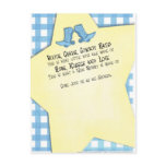 Blue Western Boots for Baby Shower postcards