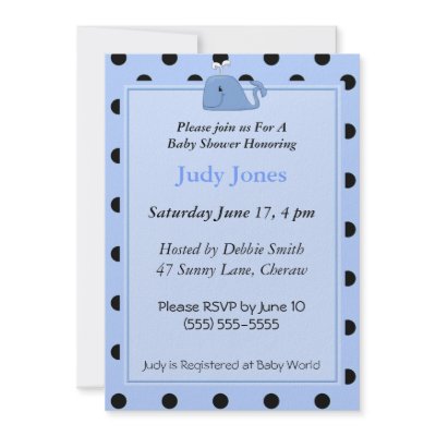 Blue Whale Baby Shower Invitation by babyworld