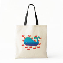 Blue Whale Tote Bags