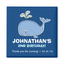 Blue Whale Magnet Party Favours