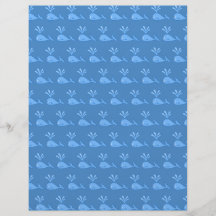 Blue Whale Pattern. Flyer Design