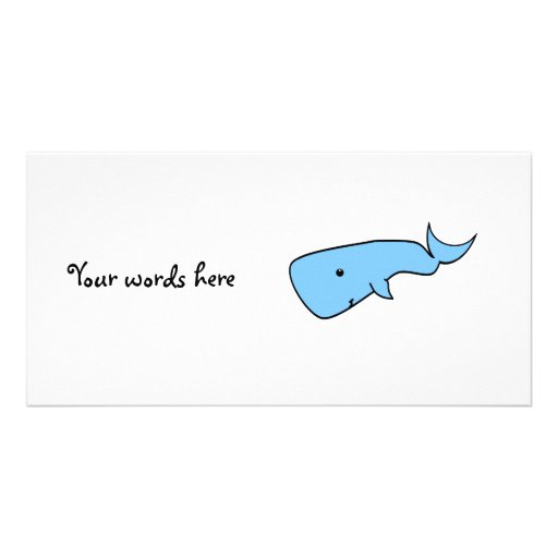 Blue whale photo greeting card