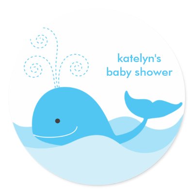 Blue Whale Stickers by cocoamintprints
