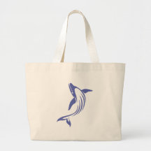 Blue Whale Tote Bags