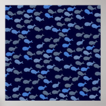 blue whales for walls print