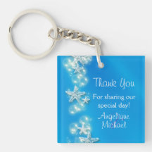 Blue white beach starfish wedding