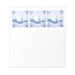 Blue White Delft Sailboat Memo Notepad