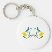 Blue & White Hummingbirds Key Chains