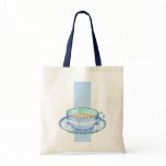 Blue White Teacup white blue Bag