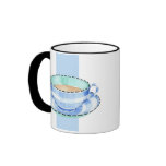 Blue White Teacup white blue Mug