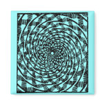 Blue & White Trippy Tunnel Magnet
