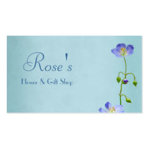 Blue Wildflower Florist Shop Business Card