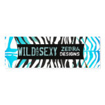Blue WildNSexy Zebra Business Card Templates