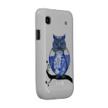 Blue Willow Owl Samsung Galaxy Cases