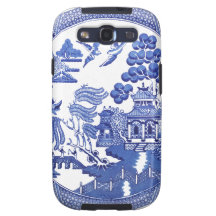 Blue Willow pattern Samsung Cases Samsung Galaxy S3 Cases