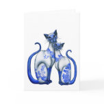 Blue Willow Siamese Cats Cards