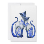 Blue Willow Siamese Cats invitations