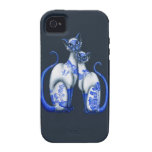 Blue Willow Siamese Cats Vibe iPhone 4 Cases