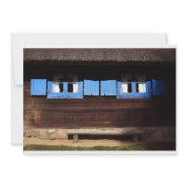 Blue Window Shutters - Invitation