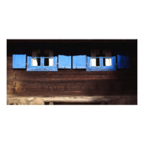 Blue Window Shutters - Photo Card