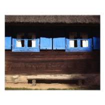 Blue Window Shutters - Photo