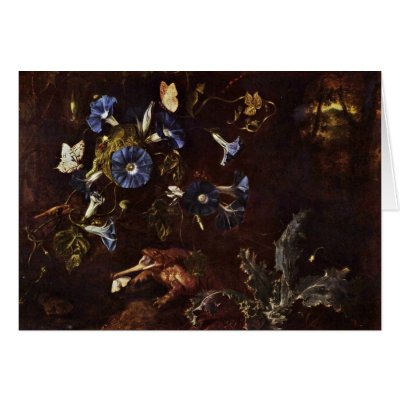 Blue Winds Toads And Insects By Schrieck Otto Mars Card by Artcollection